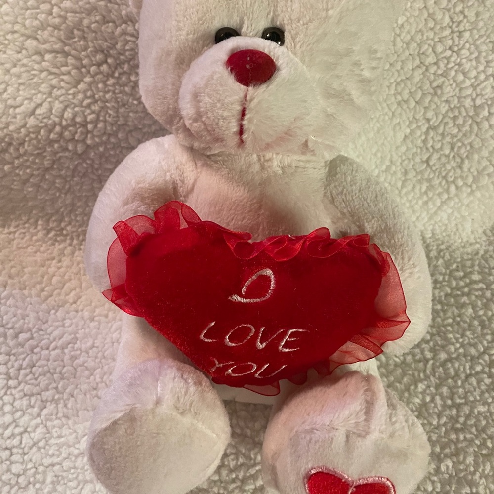 Cute white teddy bear